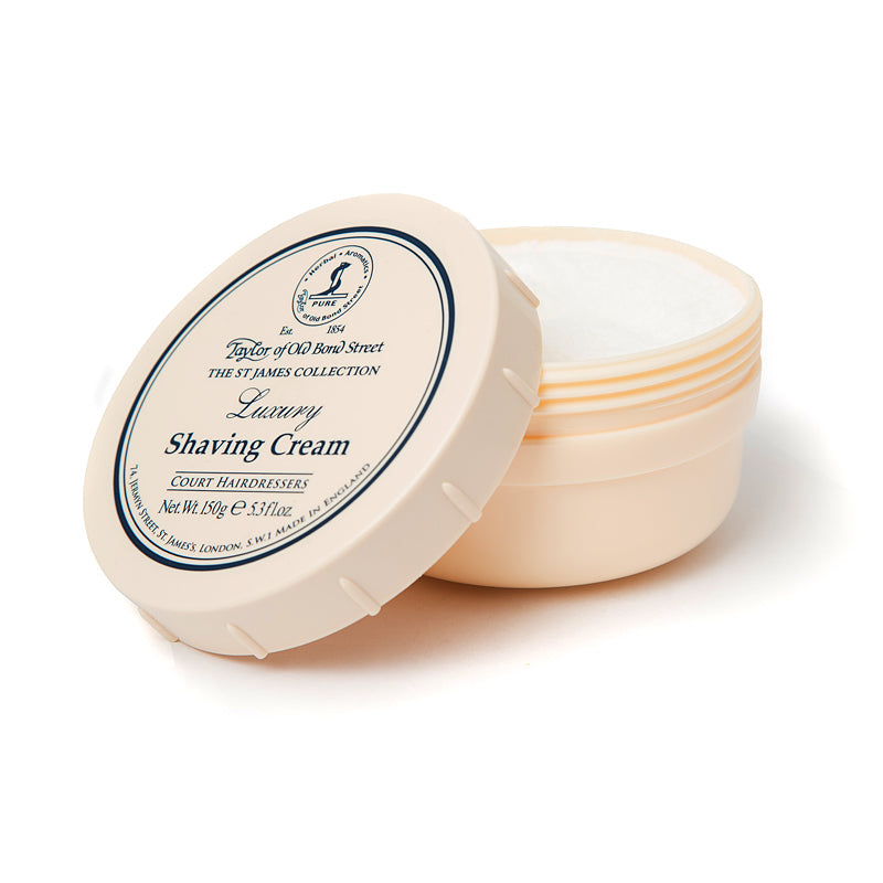 Taylor of Old Bond Street St James Collection Shaving Cream, Open